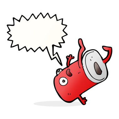 Konuşma baloncuğu olan eski bir içki kutusu.