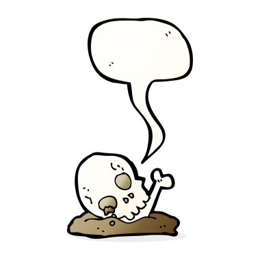 Konuşma baloncuklu eski kemikler