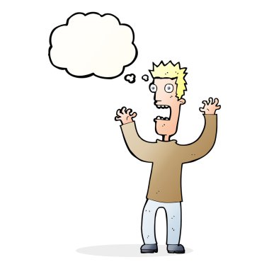 Çizgi film, düşünce balonlu adamı dehşete düşürdü.