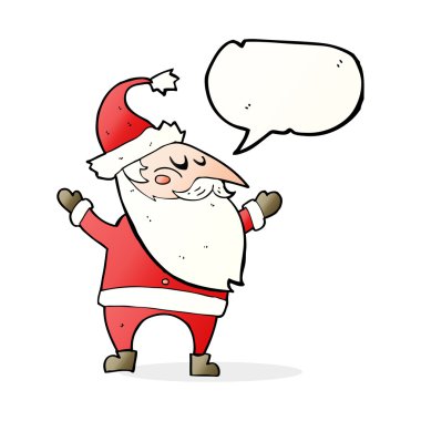 Konuşma balonlu çizgi film Noel Baba