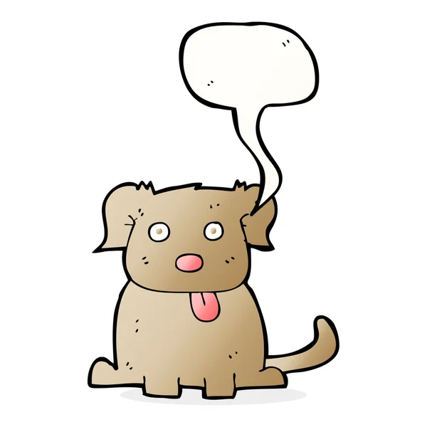スピーチバブル付きの漫画犬 — ストックベクタ