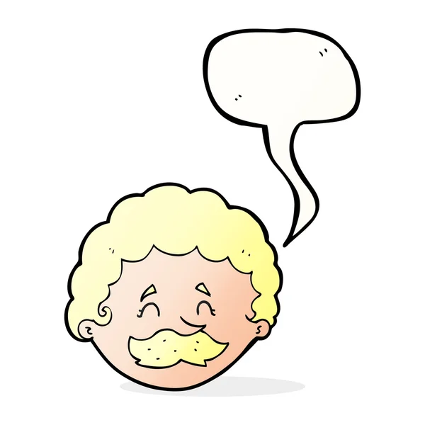 口髭を生やした漫画家 — ストックベクタ