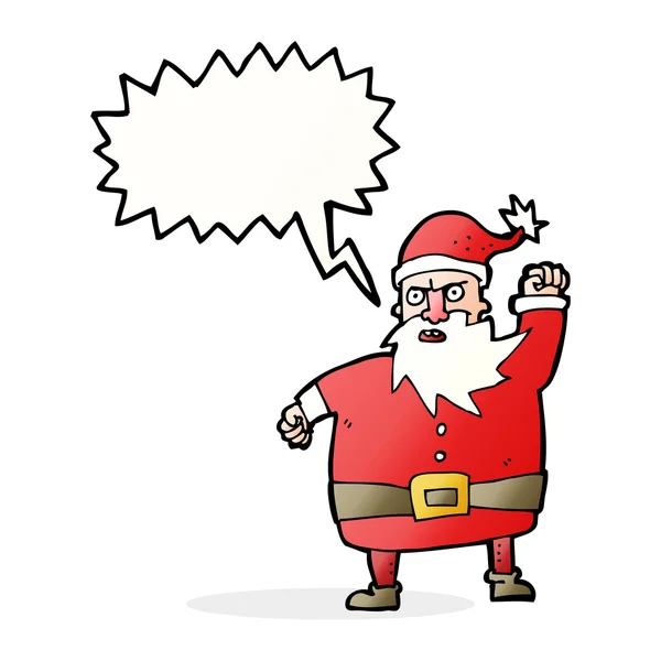 Kreskówki Santa Claus z bańki mowy — Wektor stockowy