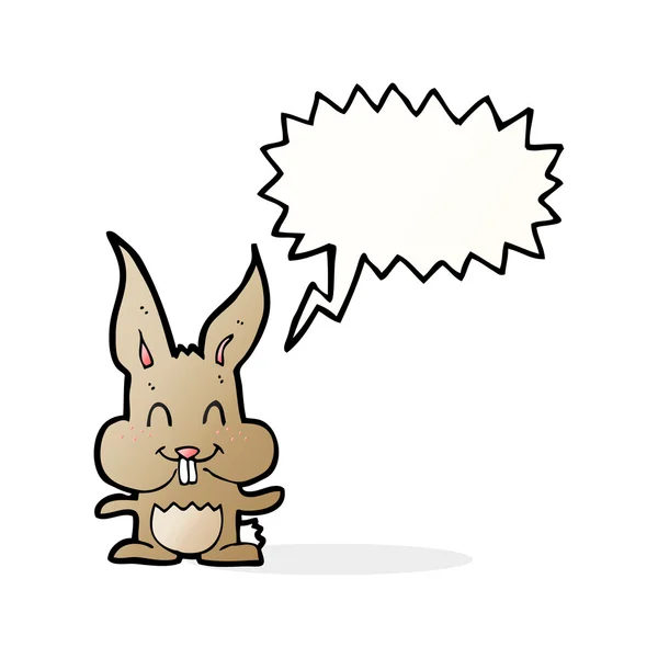 Cartoon rabbit with speech bubble — Stock Vector