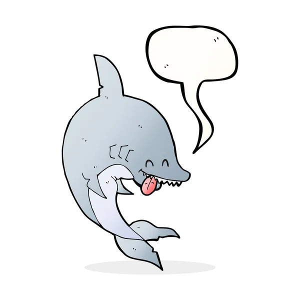 Komickou žralok s balónem — Stockový vektor