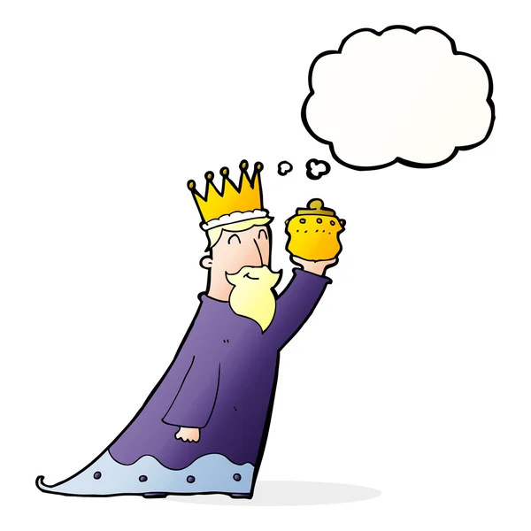 One of the three wise men with thought bubble — Stock Vector