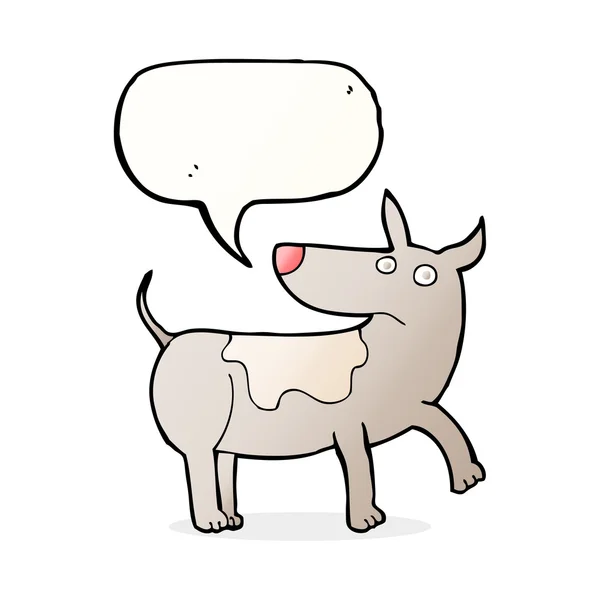 Divertido perro de dibujos animados con burbuja de habla — Archivo Imágenes Vectoriales