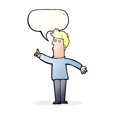 karikatürist konuşma baloncuğuyla uyarıda bulundu