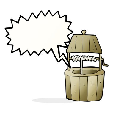 Konuşma baloncuğu ile dilek kuyusu