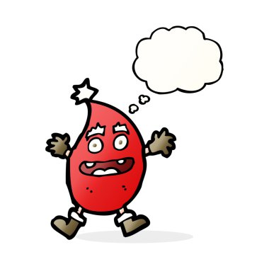 Düşünce baloncuklu komik Noel yaratığı