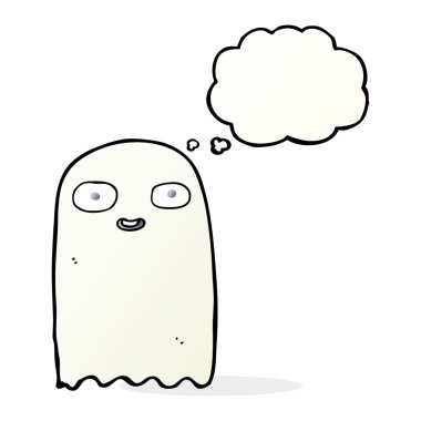 Konuşma balonlu komik karikatür hayaleti