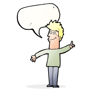 Konuşma baloncuğu fikri olan çizgi film adamı.