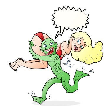 Retro çizgi film film canavar ve 