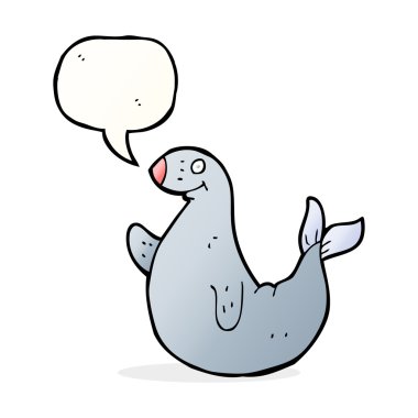 Konuşma baloncuklu çizgi film mührü