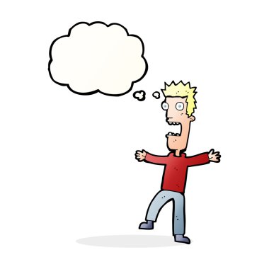 Çizgi film, düşünce balonlu adamı dehşete düşürdü.