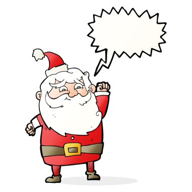 Konuşma balonlu çizgi film Noel Baba