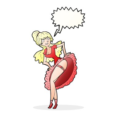 Konuşma baloncuklu flamenko dansçısı.