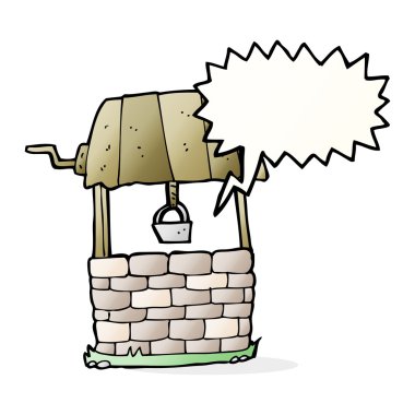 Konuşma baloncuğu ile dilek kuyusu