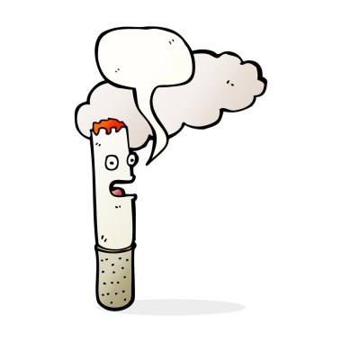 Konuşma baloncuklu çizgi film sigarası