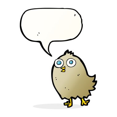 çizgi film mutlu kuş konuşma balonu ile