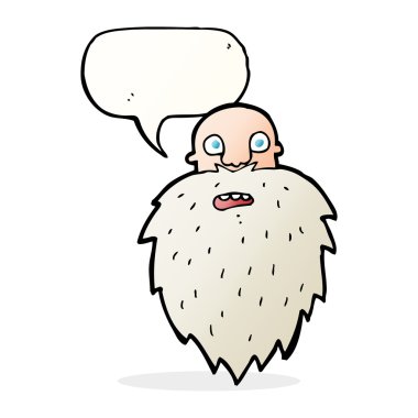 çizgi film sakallı adam konuşma baloncuğu ile