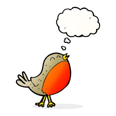 Düşünce baloncuklu noel robini