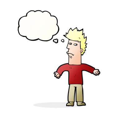 çizgi film dostum düşünce balonu ile karışık