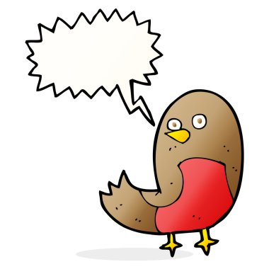 Konuşma balonlu çizgi robin