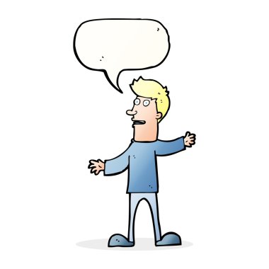 Çizgi film adamı konuşma balonuyla şaşırttı.