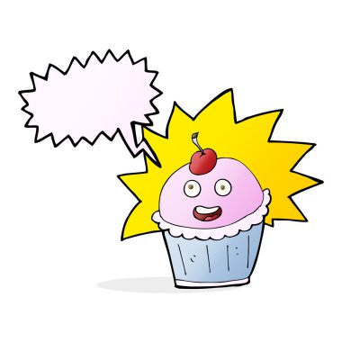 Konuşma balonlu çizgi film keki.