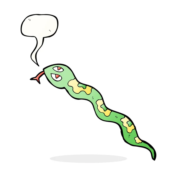带有言语泡沫的卡通响尾蛇 — 图库矢量图片