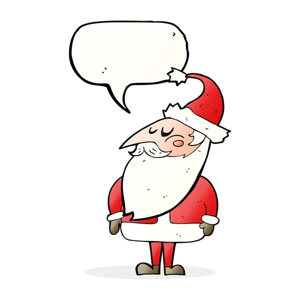 Dessin animé santa claus avec bulle de parole — Image vectorielle