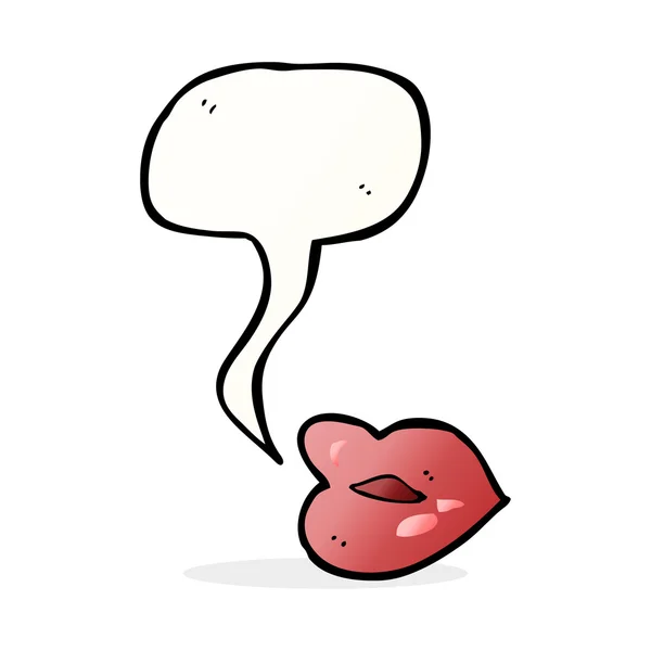 Konuşma baloncuklu çizgi dudaklar — Stok Vektör