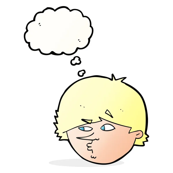 思考バブルを持つ漫画の怪しい男 — ストックベクタ