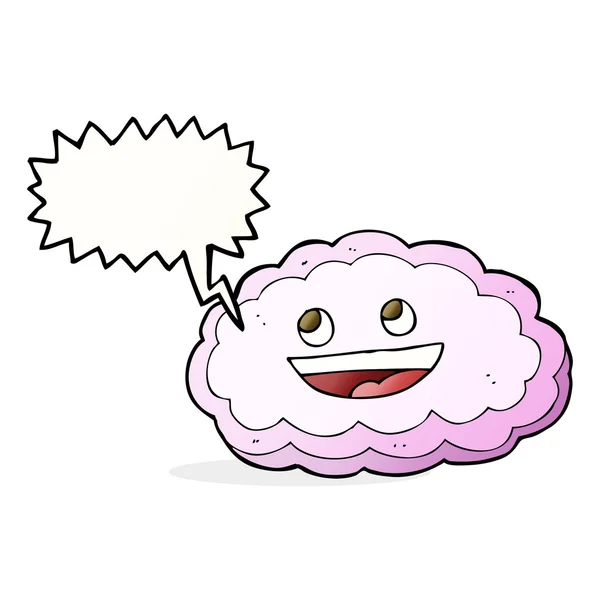 Κινούμενα σχέδια διακοσμητικό σύννεφο με φούσκα ομιλία — Διανυσματικό Αρχείο
