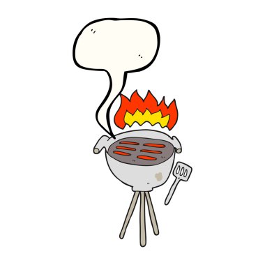 konuşma kabarcık karikatür Barbekü