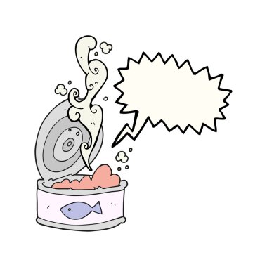 konuşma kabarcık karikatür ton balığı konservesi