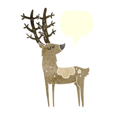 FreeHand retro karikatür geyik