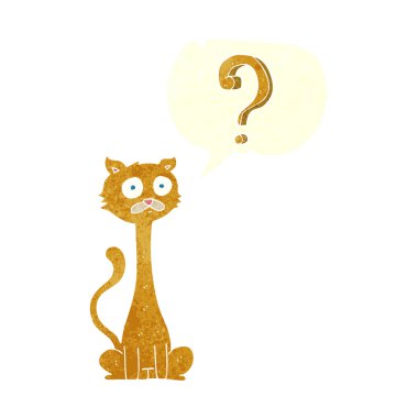 FreeHand retro karikatür meraklı kedi