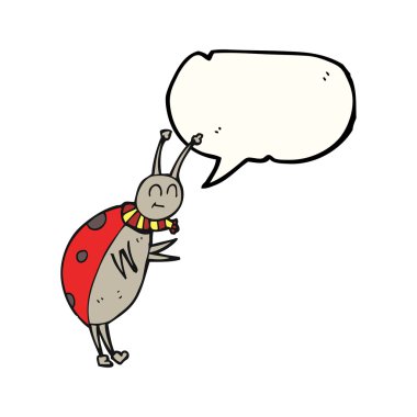 konuşma kabarcık karikatür uğur böceği