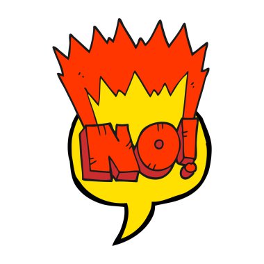 konuşma balonu karikatür Hayır! Not