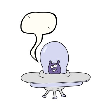 konuşma balonu çizgi film uzay gemisi