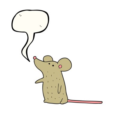 konuşma kabarcık karikatür fare