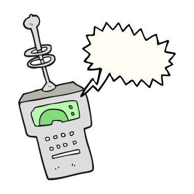 konuşma kabarcık karikatür fütüristik tarayıcı