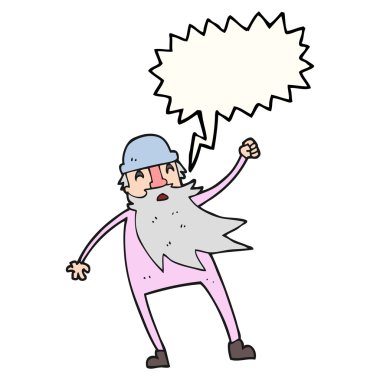 konuşma balonu çizgi film yaşlı adam termal iç giyim