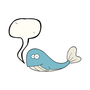 konuşma kabarcık karikatür balina