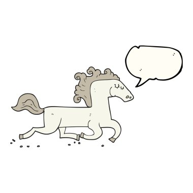 Kurlar at koştu konuşma kabarcık karikatür