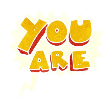 freehand retro karikatür vardır 