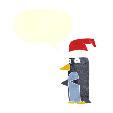 FreeHand retro karikatür penguen