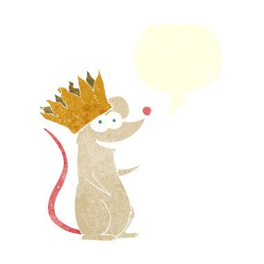 freehand retro karikatür fare giyiyor 